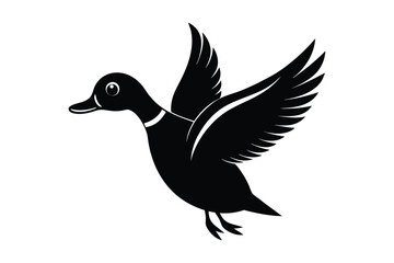 Obraz premium Duck Silhouette vector , Wood duck Silhouette vector bundle 