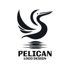 Obraz premium Pelican Vector Logo Design