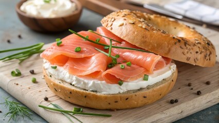 sandwich with salmon