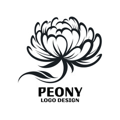 Peony Vector Logo Design