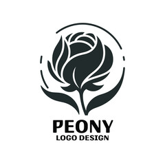 Peony Vector Logo Design