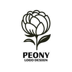 Peony Vector Logo Design © T-Vectors