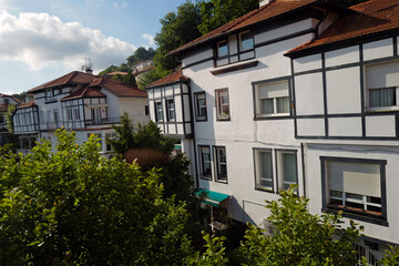 Houses on the hill in a neighborhood of Bilbao