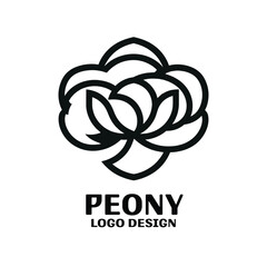 Peony Vector Logo Design