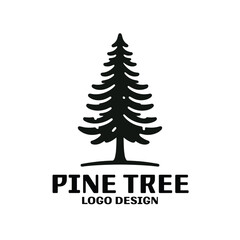 Pine Tree Vector Logo Design