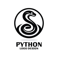 Obraz premium Python Vector Logo Design