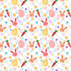 Modern Seamless Colorful Geometric Pattern with Vibrant Abstract Shapes – Trendy Repeating Background for Textile, Wallpaper, Wrapping, and Digital Design