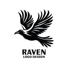 Obraz premium Raven Vector Logo Design