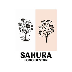Obraz premium Sakura Vector Logo Design