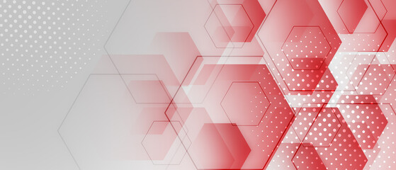 Abstract red and gray gradient geometric shape background