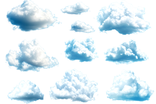Cloud formation display sky nature images blue sky aerial perspective weather concept isolated on transparent background