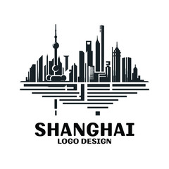 Obraz premium Shanghai Vector Logo Design