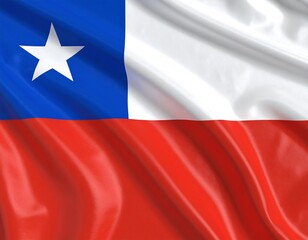 Waving Chilean flag