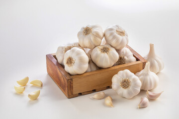 Bunch of Garlic on a white background