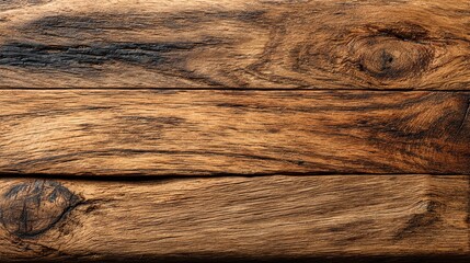 Naklejka premium Close-up of beautiful wooden texture showcasing rich grains and natural colors.