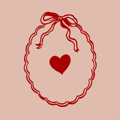 Hand-drawn vector in retro style with cherries, desserts, drinks, and vintage motifs. Red monochrome palette, nostalgic vibe, trendy 2025 design. 