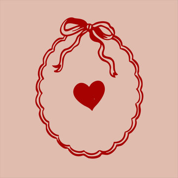 Hand-drawn vector in retro style with cherries, desserts, drinks, and vintage motifs. Red monochrome palette, nostalgic vibe, trendy 2025 design. 