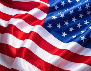 Obraz premium Brightly lit folds bring the stars and stripes to life with vivid color and clarity