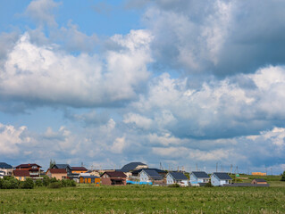 Houses in the field 