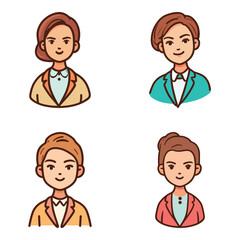 Four Business Profile Avatar Collections for companies and business people