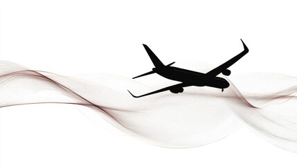 silhouette of an airplane 