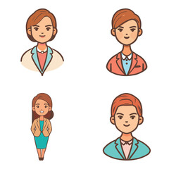 Four Business Profile Avatar Collections for companies and business people