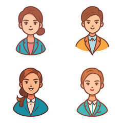 Four Business Profile Avatar Collections for companies and business people