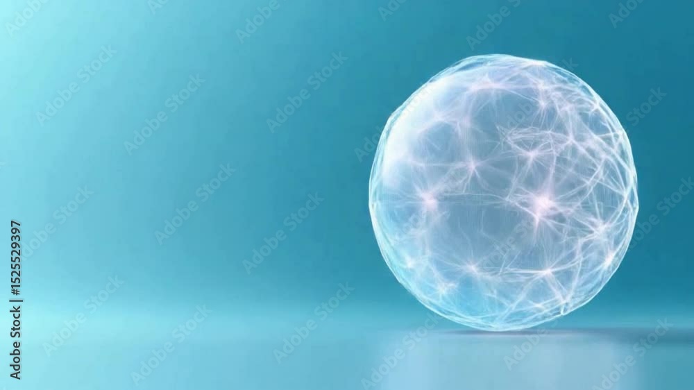 Poster energy sphere: an ethereal sphere of energy levitates, its luminous core showcasing the power of int