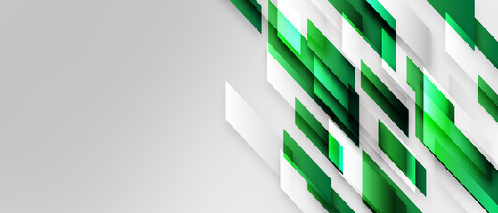 Abstract light green modern overlapped geometric shape with futuristic technology concept on white background