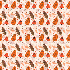 Colorful Seamless Botanical Floral Pattern with Hand-Drawn Flowers and Leaves &ndash; Ideal for Wrapping Paper, Fashion Fabrics, Wallpapers, and Stationery Design