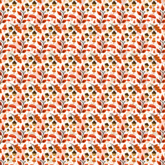 Colorful Seamless Botanical Floral Pattern with Hand-Drawn Flowers and Leaves – Ideal for Wrapping Paper, Fashion Fabrics, Wallpapers, and Stationery Design