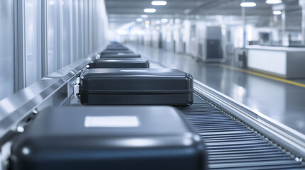 Fototapeta premium Interior of the luggage place in Airport 