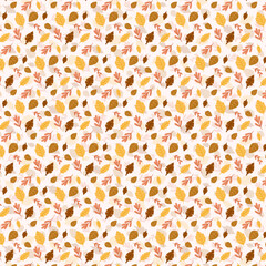 Elegant Seamless Decorative Floral Pattern with Colorful Vintage Style Leaves and Flowers – Perfect for Fabric, Wallpaper, Textile, and Surface Design