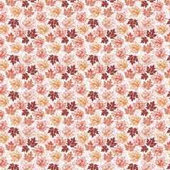 Elegant Seamless Decorative Floral Pattern with Colorful Vintage Style Leaves and Flowers – Perfect for Fabric, Wallpaper, Textile, and Surface Design