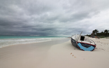 a shipwreck or destroyed vessel