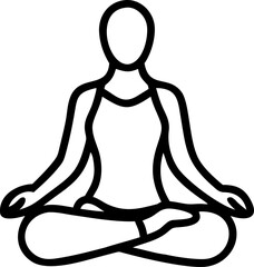 meditation yoga vector icon clipart 