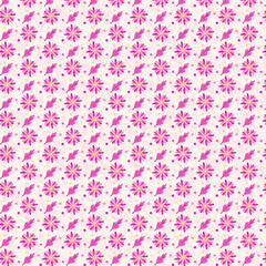 Seamless Hand-Drawn Floral Pattern with Colorful Leaves and Botanical Elements in Soft Pastel Tones – Ideal for Fabric, Wallpaper, and Stationery Design