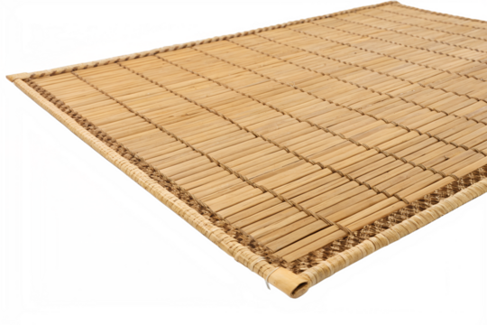 Bamboo mat texture for sushi rolling isolated on transparent background - Powered by Adobe