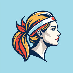 Woman face logo mascot
