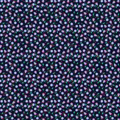 Soft Pink Floral Seamless Pattern with Vintage Petals and Elegant Leaves – Romantic Botanical Background for Textile, Wallpaper, and Surface Design