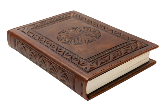 Antique journal vintage book for writing isolated on transparent background - Powered by Adobe