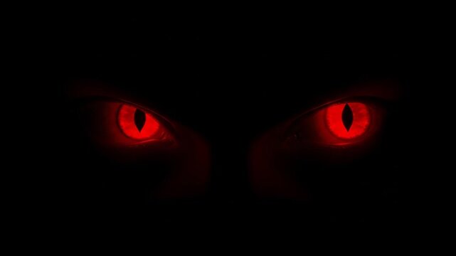 Red eyes glowing darkness