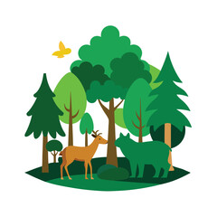 background scenery flat color design