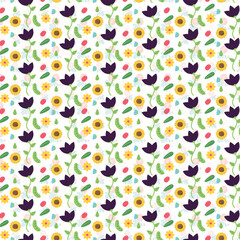 Seamless Pattern with Cute Pastel Colors on Dark Background – Festive Spring Holiday Design for Kids and Seasonal Projects Seamless Abstract Purple and Blue Fluid Pattern Design – Organic Marble Textu