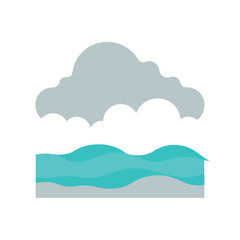 background scenery flat color design