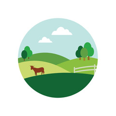 Fototapeta premium background scenery flat color design
