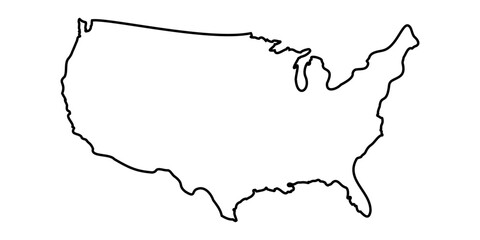 USA map icon symbol background
