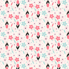 Seamless Abstract Geometric Pattern Background with Modern Minimalist Design in Soft Pastel Colors for Fabric, Wallpaper, and Digital Use
