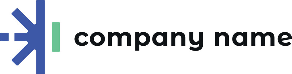 Abstract cooling or air-flow logo with geometric lines. Perfect for HVAC, refrigeration, tech startups or anything linked to precision and cool performance