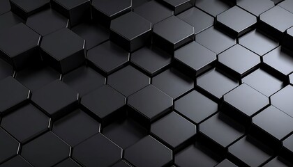 Fototapeta premium Abstract geometric pattern of dark hexagons